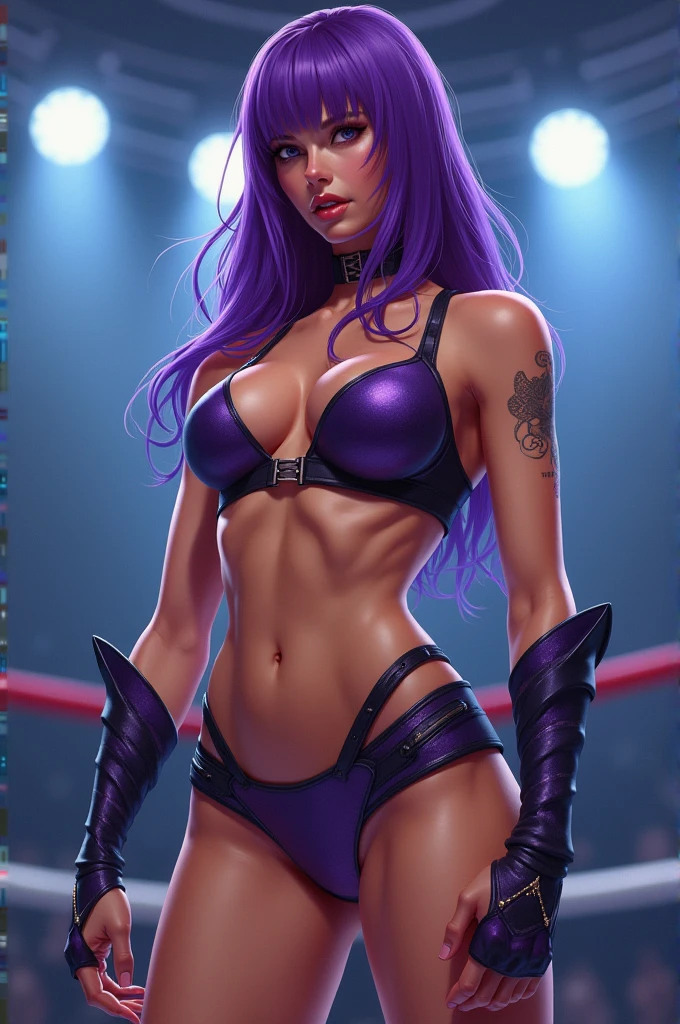 Daphne from Scooby Doo in sexy wrestling style outfit