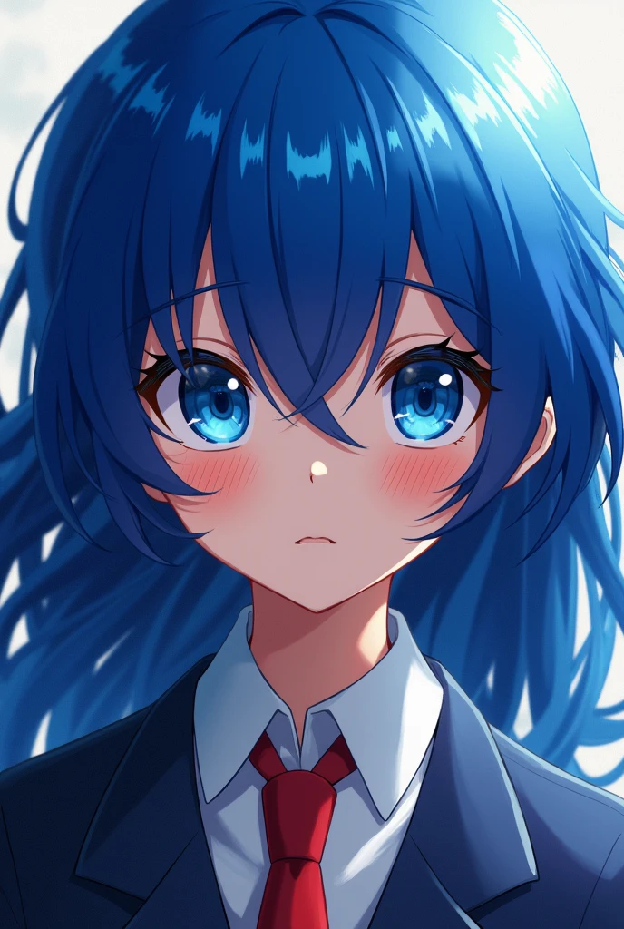Blue eyes Long blue hair UA high school uniform from my hero academia