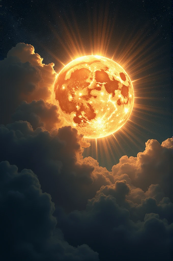 Meeting between the sun and the moon