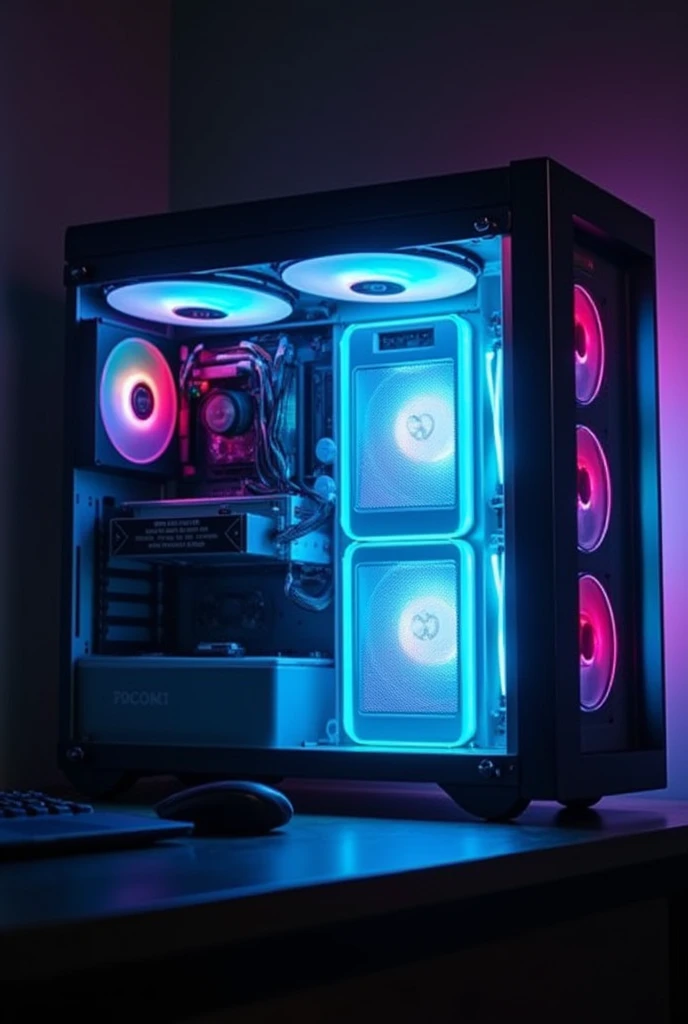 pc gamer lindo com rgbs e water cooler