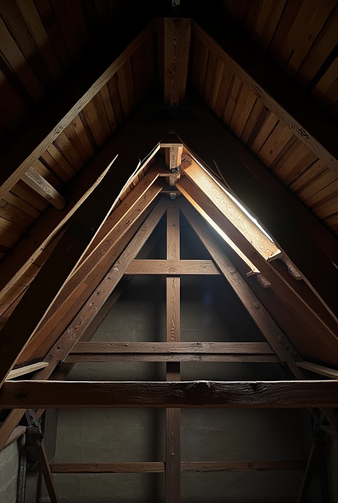 the inside of a roof