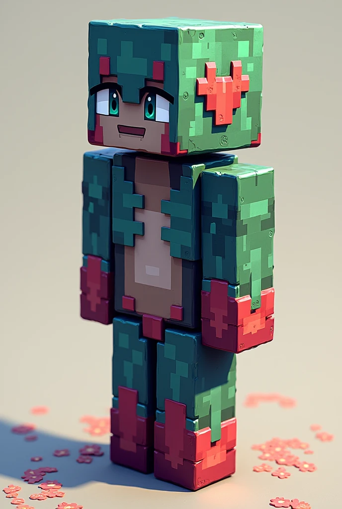minecraft skin 64 x 64 pixels on a flat sheet