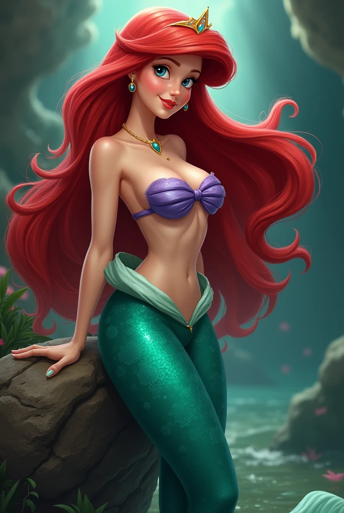 Generates Princess Ariel naked and with big tits