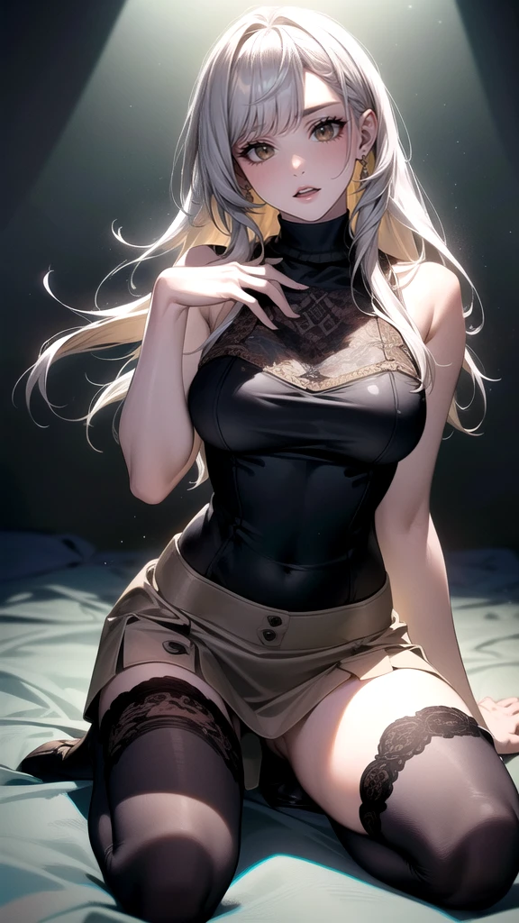 (Blowjob practice:1.3),(garter belt:1.4),(5 fingers:1.2),highest quality, 4K, (High resolution:1.3), masterpiece: 1.2, Super detailed, HDR, Studio Lighting, Sharp Focus, Bright colors, Portrait, Warm tones, Soft Lighting,