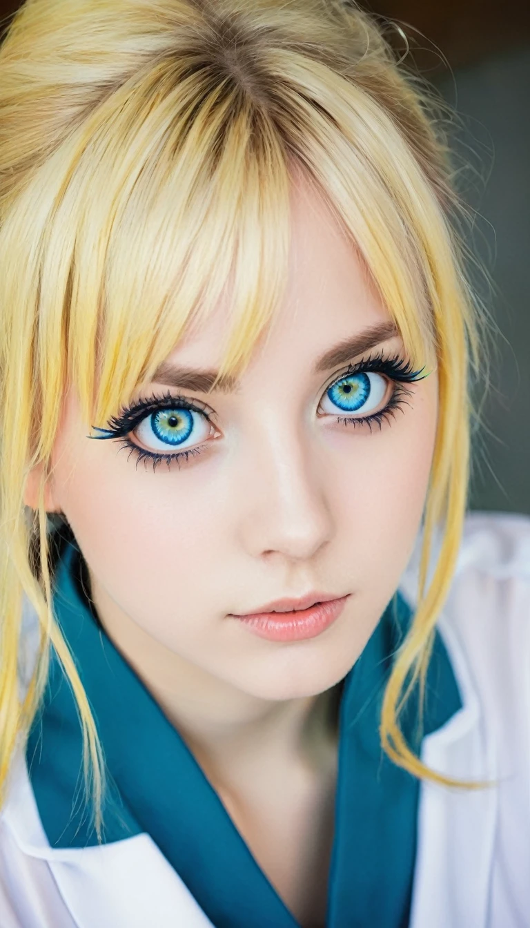2 german teen-girls cosplaying manga girls, manga like eyes, van gogh style picture