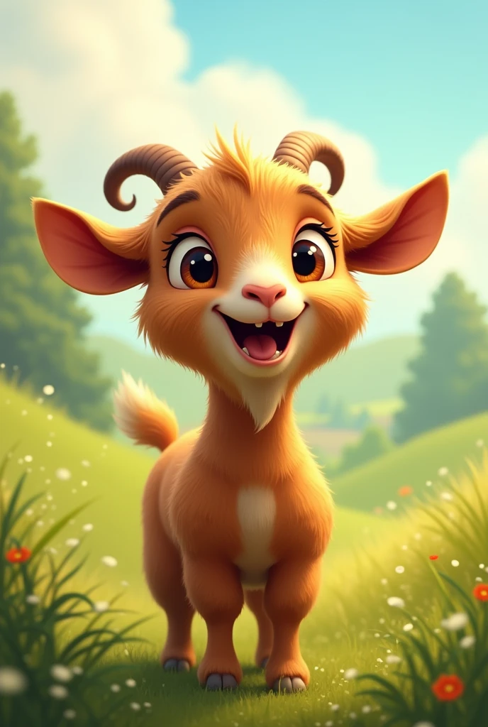 a happy goat