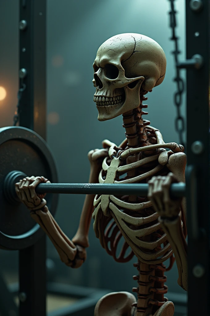 Skeleton lifting weights
