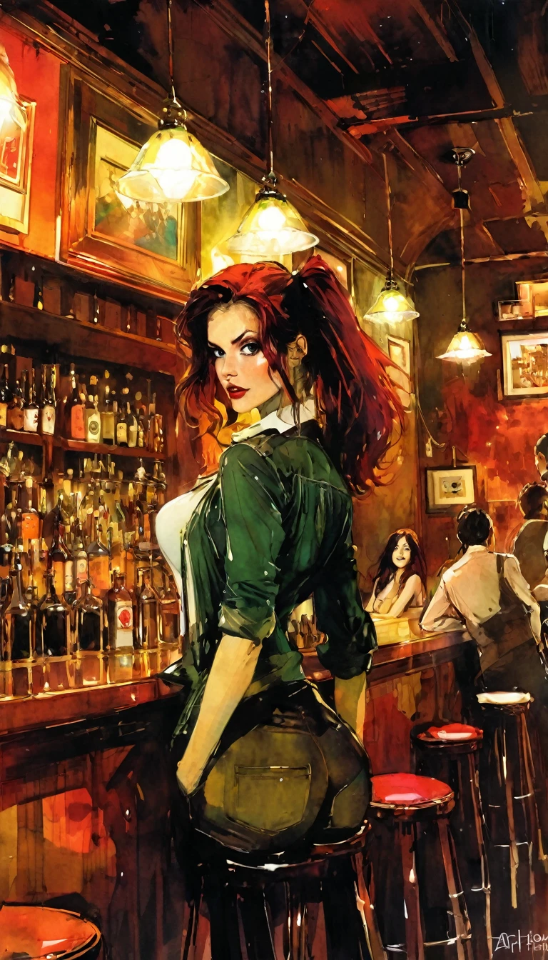 the pub, art inspired by Bill Sienkiewicz