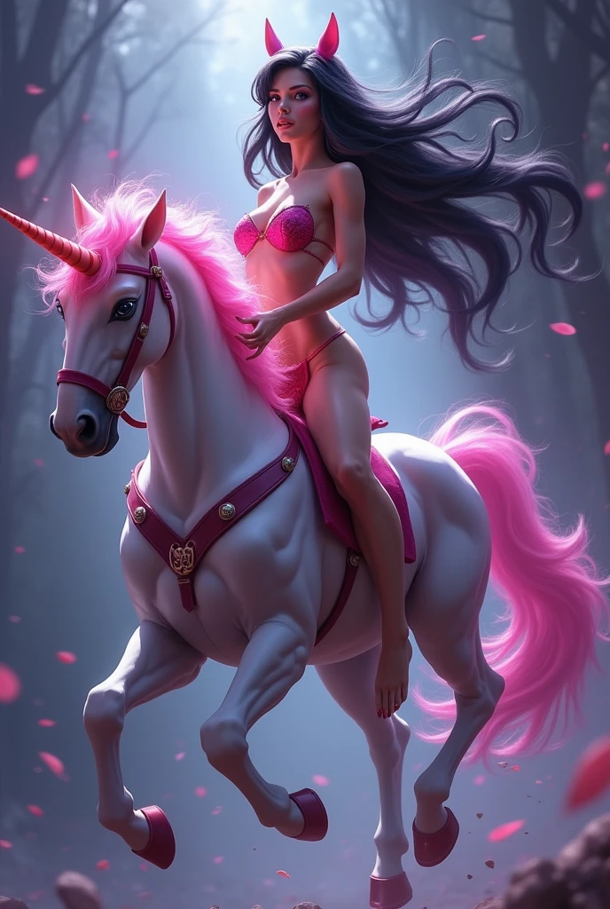 league of legends Irelia without clothes jumping on a unicorn while screaming non-stop being penetrated by a guy squirting cum while cumming over and over again on all fours
