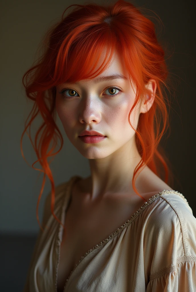 With red hair