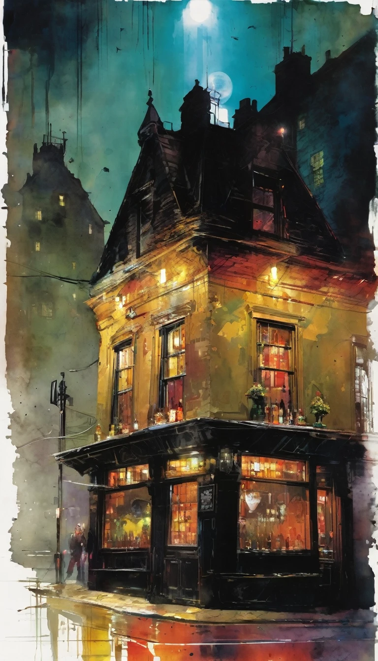 the pub, art inspired by Bill Sienkiewicz