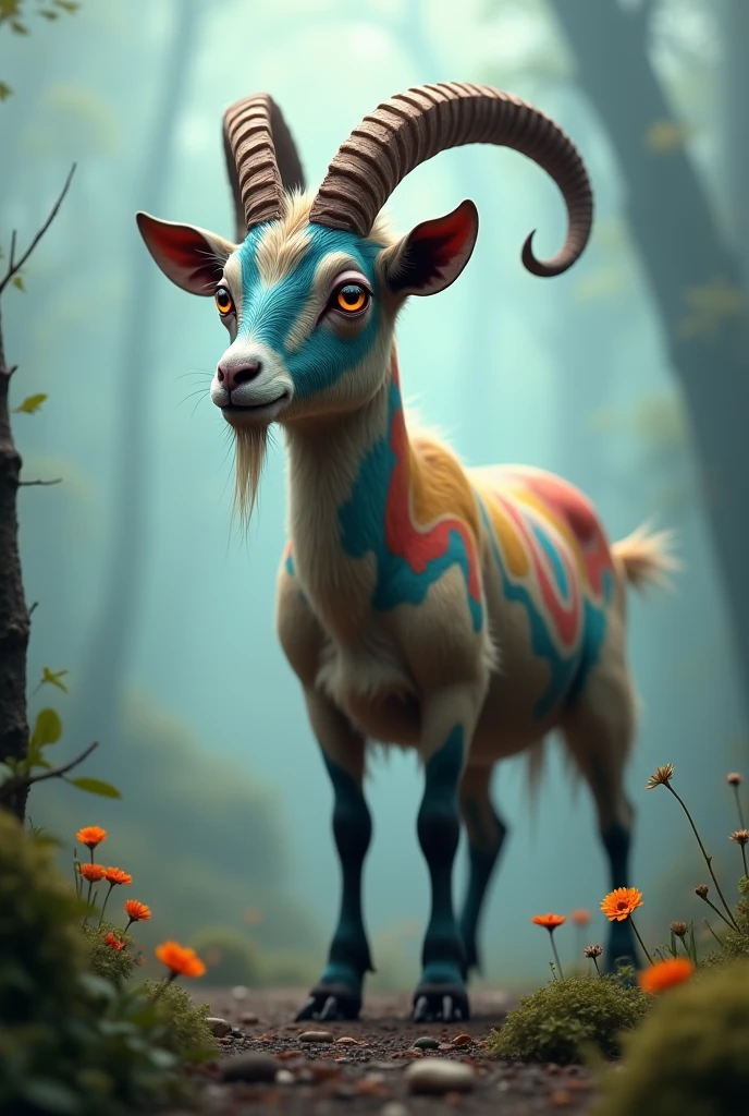a very bizarre goat