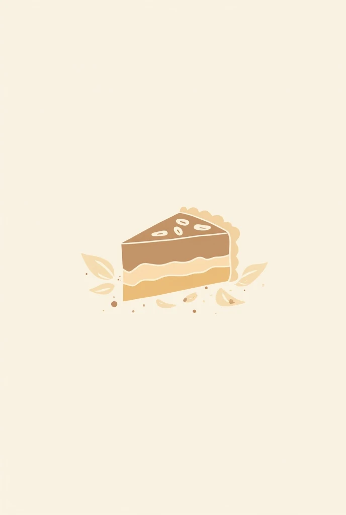 A logo for my bakery, with pink or pastel colors, If possible, the main image should be a simple cake or pie, how beautiful!, minimalist