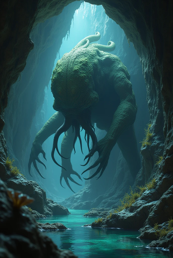 Strange creature in cave