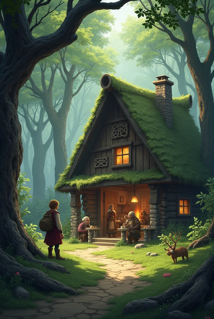 Meeting in the forest and the dwarves&#39; cabin