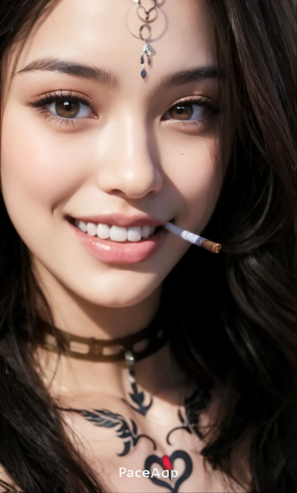 Close-up of a woman with a cigarette in her mouth, kiko mizuhara, Madison Beer, Madison Beer girl portrait, Dilraba Dilmurat, :: Madison Beer, soft devil queen Madison Beer, Gemma girl portrait, Gemma, Gemma beautiful girl, Beautiful Korean Women, Popular Korean makeup, Gorgeous Young Korean Woman, Li Bingbing