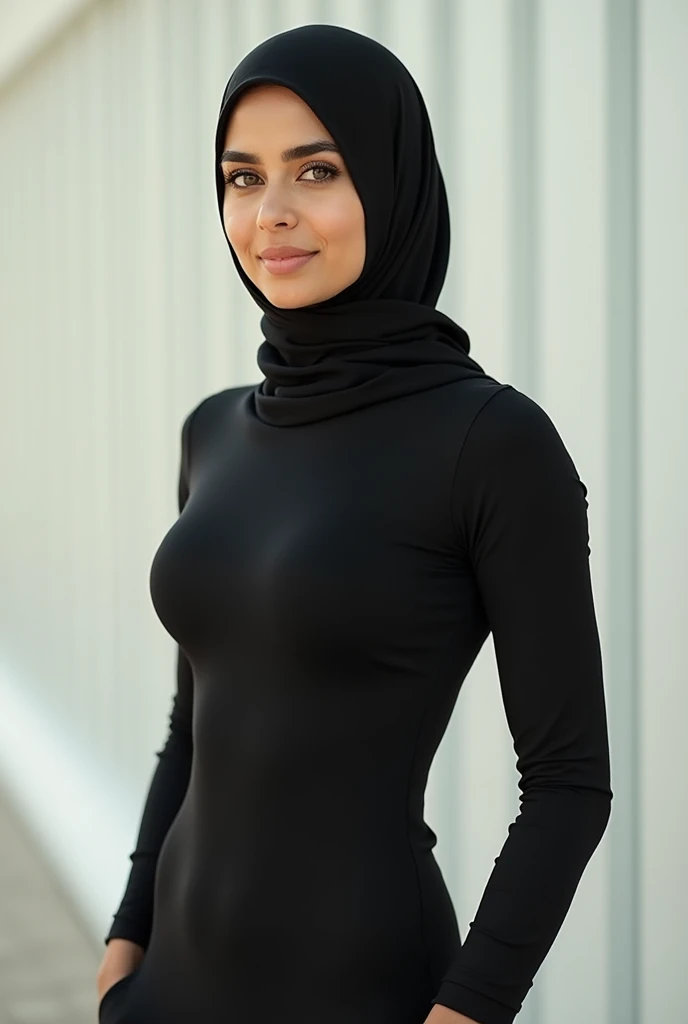 Mira filzah, hijab, Malaysian actress, fit body, full body, tigh dress