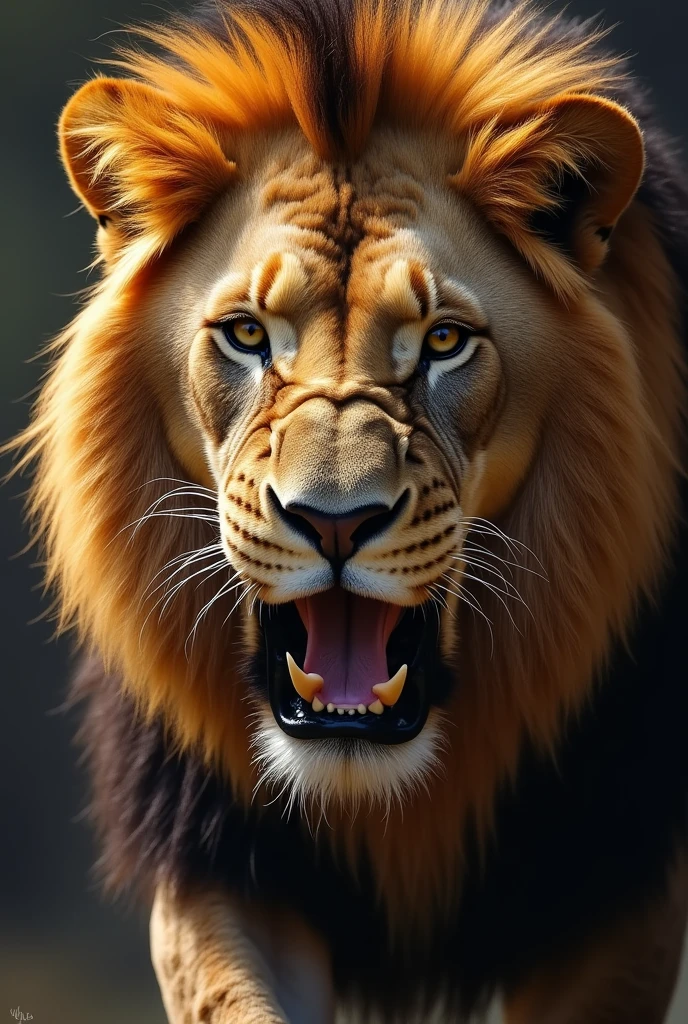 fierce lion in high resolution  


