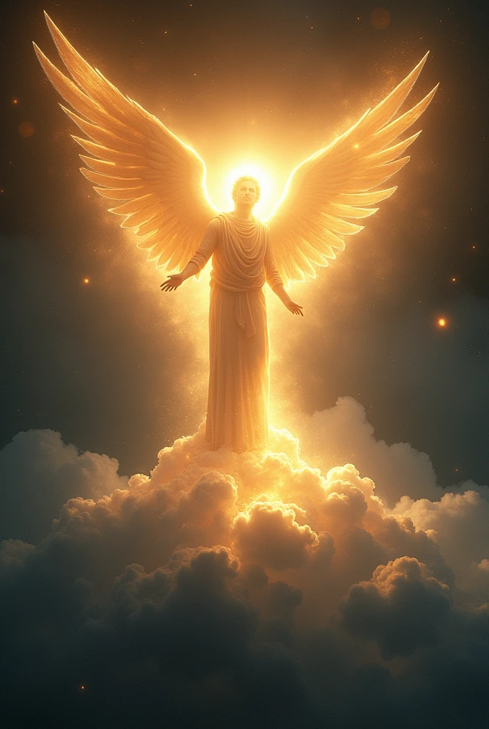 holy spirit of saint, in high resolution emanating light over the earth