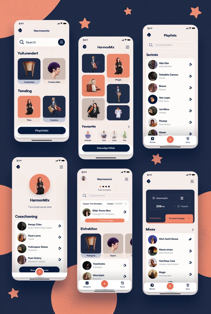 ### **Prototype Concept: Music App for Diverse Preferences**
**Description:** The app aims to blend modern music trends with classical elements to cater to a wide range of musical tastes.
#### **Drawing:**
1. **Home Screen Layout:**
- **Header:** App Name ("HarmoniMix")
- **Search Bar:** For finding specific genres or artists.
- **Main Sections:**
- **Trending:** Shows popular new tracks.
- **Classics:** Highlights timeless music.
- **Mixes:** Curated playlists combining both modern and classical music.
2. **Playlist Screen:**
- **Header:** Playlist Title
- **Track List:** Songs with play, pause, and skip buttons.
- **Recommendation Button:** Suggests similar songs.
3. **User Profile:**
- **Profile Picture**
- **Listening History**
- **Favorite Genres:** Options to customize what types of music are prioritized.
#### **Materials:**
- **App Development Software:** For creating the app interface.
- **Design Tools:** For designing icons and layout (e.g., Adobe XD, Sketch).
#### **Procedure:**
1. **Design the Layout:** Use wireframe tools to create the basic structure of the app screens.
2. **Develop the App:** Program the functionality and integrate music libraries.
3. **Test the App:** Ensure all features work as intended and gather user feedback.
#### **Design:**
- **Simple and Intuitive Interface:** Ensure easy navigation between music genres and playlists.
- **Modern Yet Classic Aesthetics:** Use a balanced design that reflects both contemporary and traditional elements.