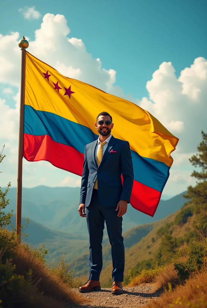 Thank you for your attention with the Colombian flag in the background 
