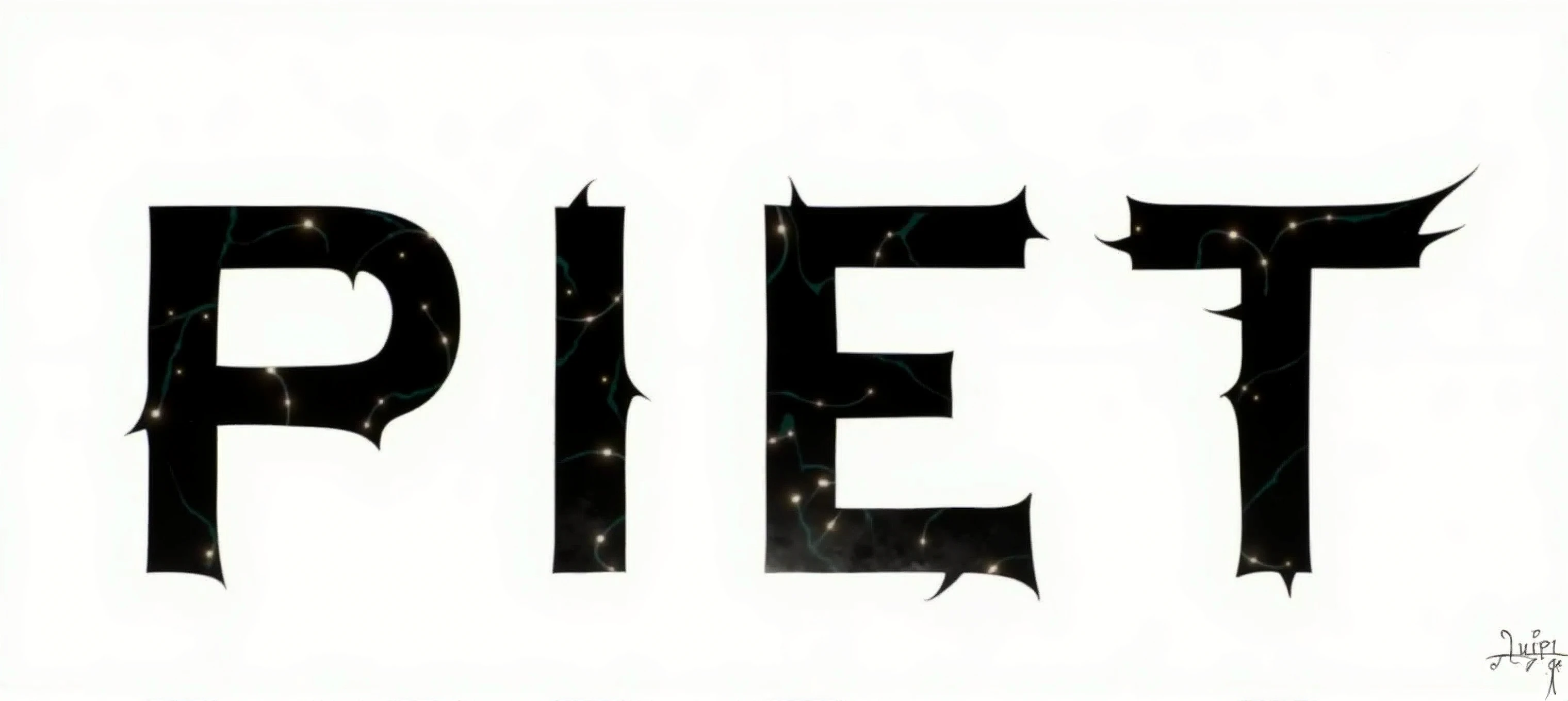 Make the word glord in pointy letters