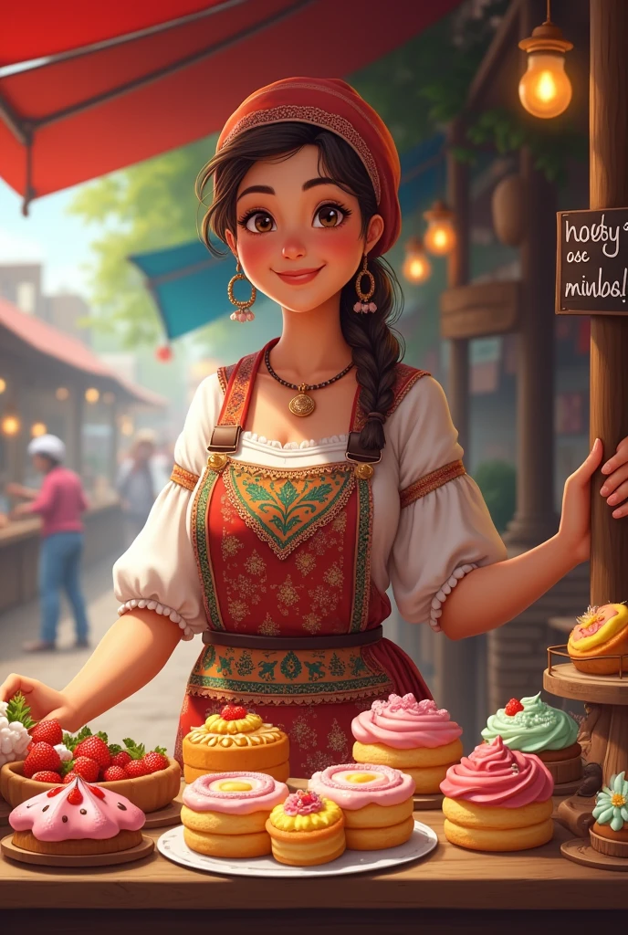 A woman who sells sweets