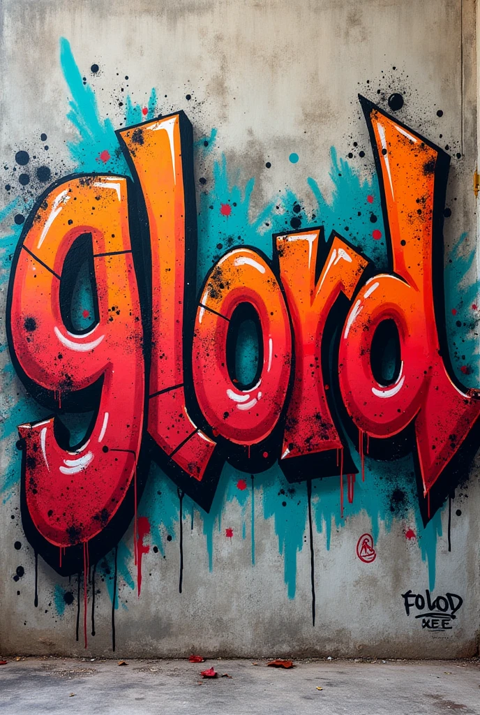 Make the word glord in graffiti bomb letters