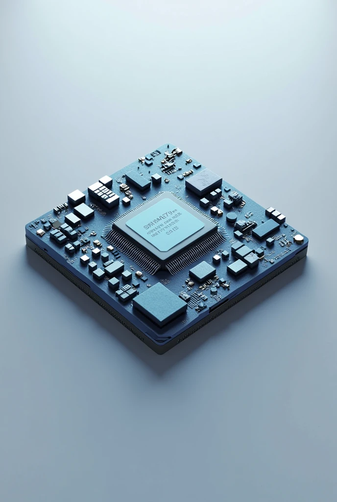 Microprocessor stm32h755 3d rendering