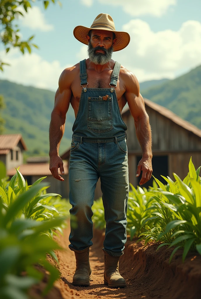 Brazilian man on the farm