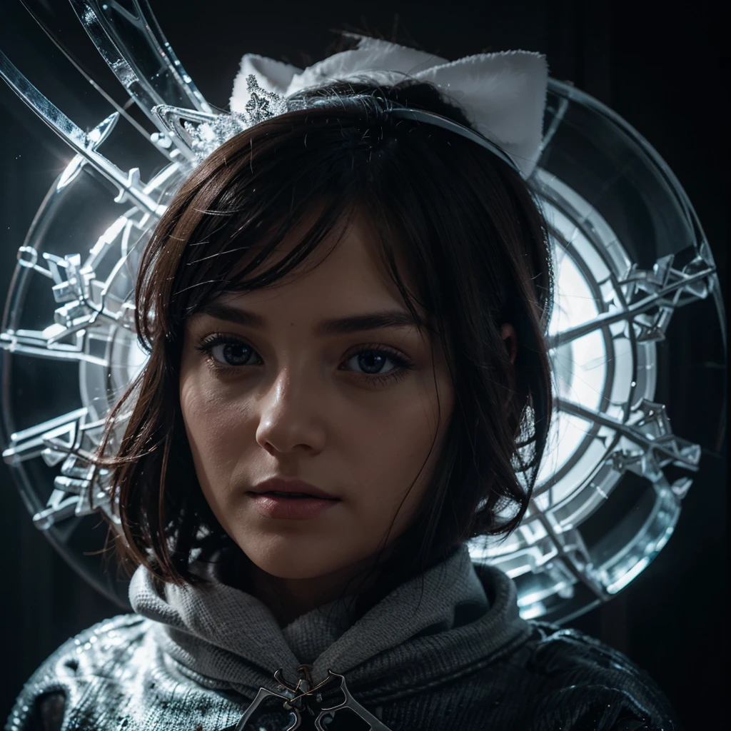image for instagram profile picture. something that refers to the word chill. I want some icon that references this word. worked in cold and dark tones. I want an icon, a symbol. something like a snowflake on glass and a dark background