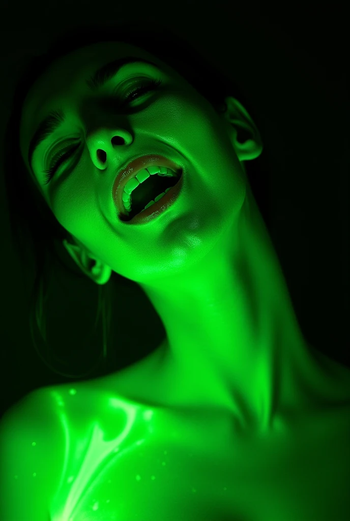raw photo, ultra realistic, realistic slime texture, xpressiveh, score_9, score_8_up, score_9_up, masterpiece, high quality, highly detailed, 1girl,kneeling, slim full body, ((fluorescent green slime girl)) , moaning, 1boy, (((deepthroat blowjob))) , huge penis ((inside throat ))((bubbles of slim high pressure)) (transparent throat:1.4),see penis, slime core,monster girl, , face grab, , (masterpiece, best quality, highly detailed, deep penetration, motion lines, twitching, see penis, slime is illuminated from behind spotlight, Expressiveh, dark room
