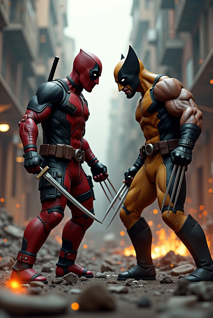 Create an image of Deadpool and Wolverine