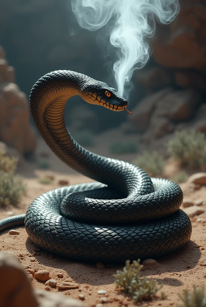 Rattlesnake smoking