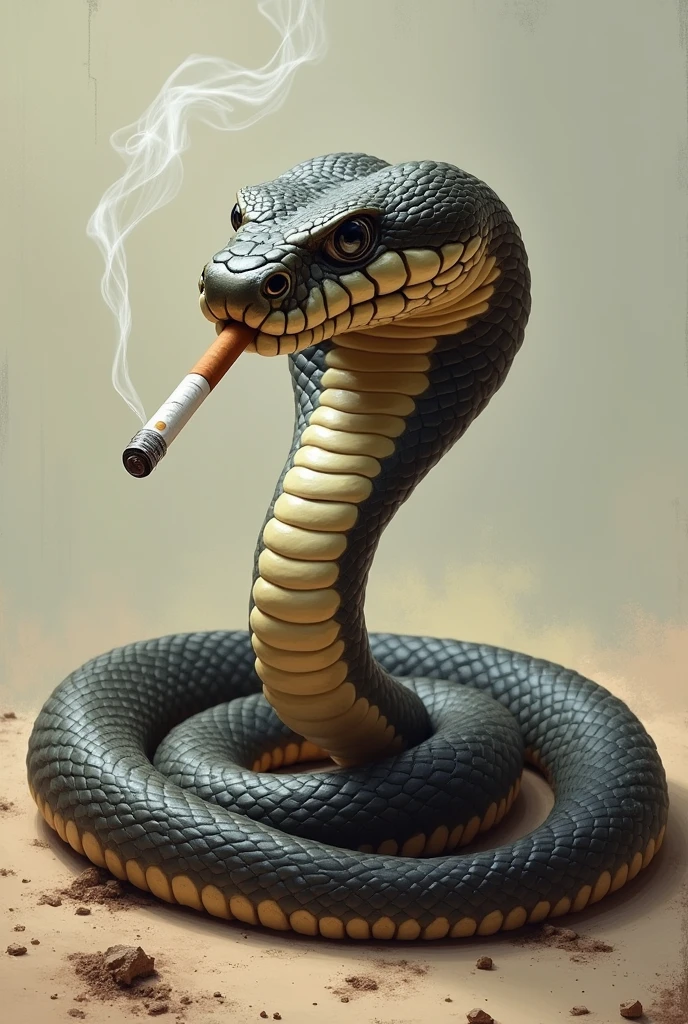 Rattlesnake smoking looking to you