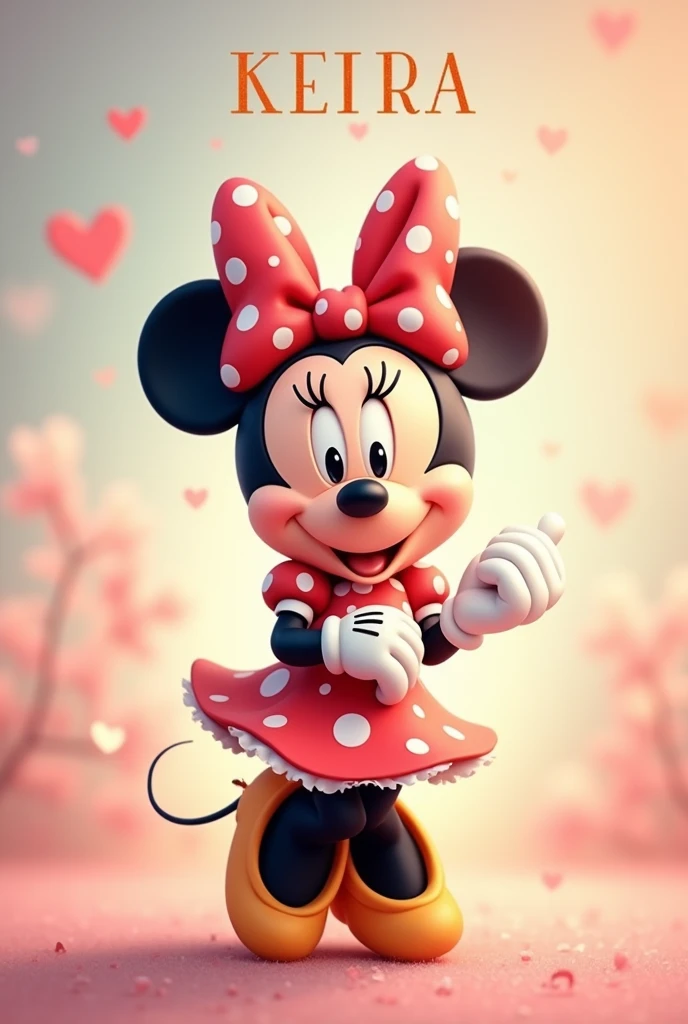 Image of the mini mouse with the name of keira 