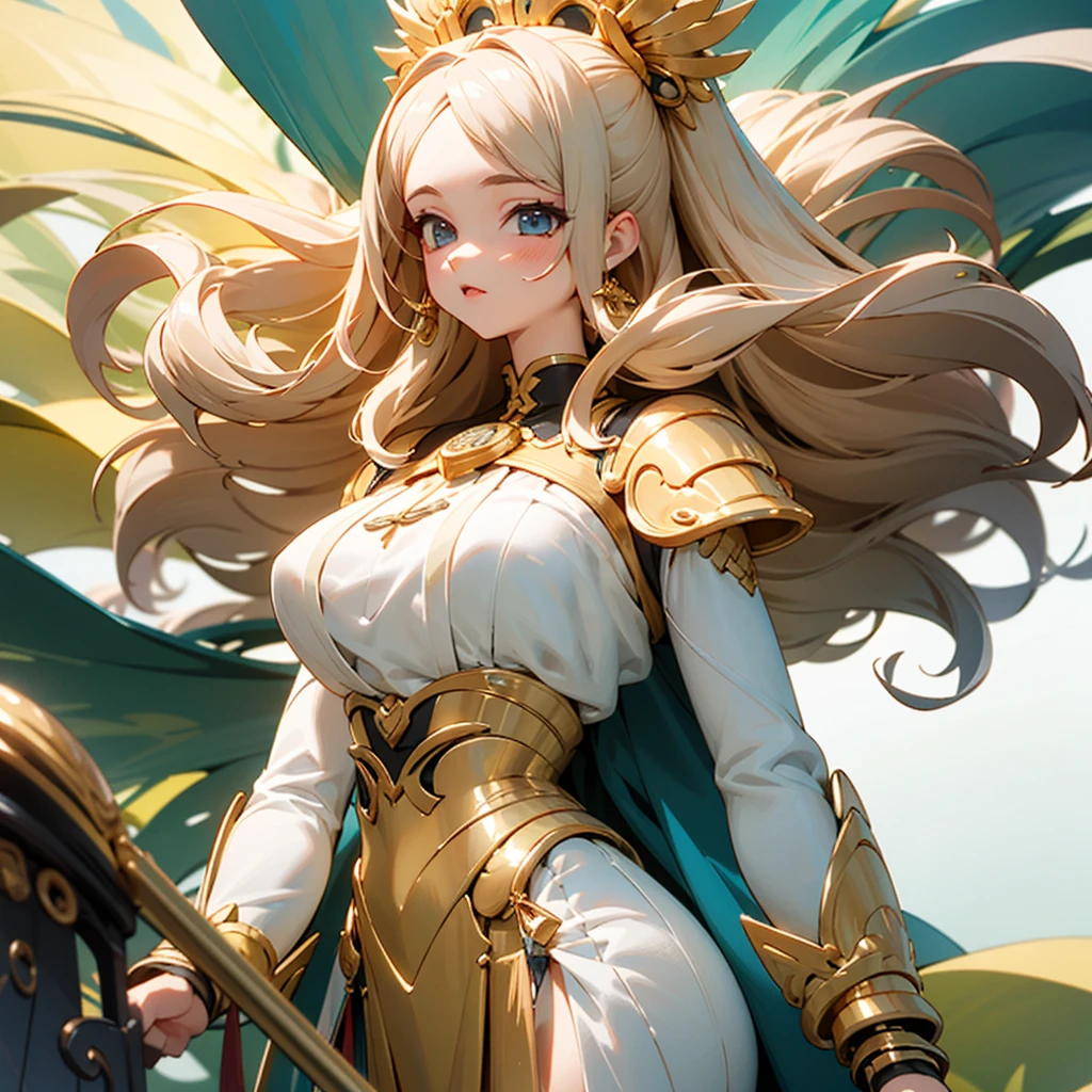 ((Best Quality)), ((masterpiece)), (detailed), 15 year old girl anime style standing extravagant hair