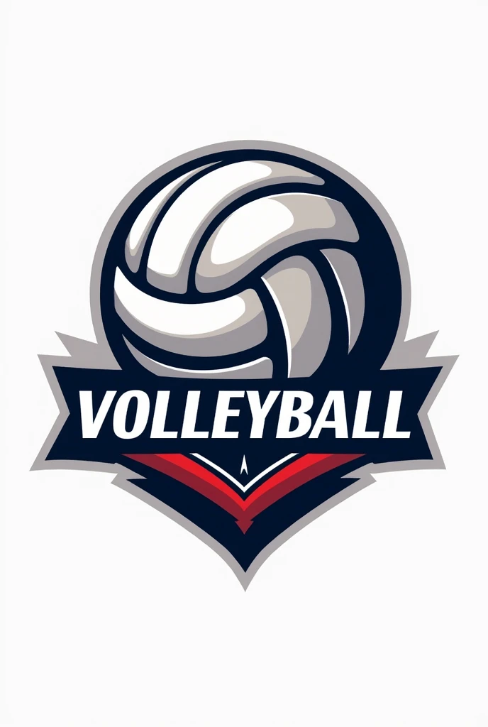 Volleyball logo with team name coming out from below
