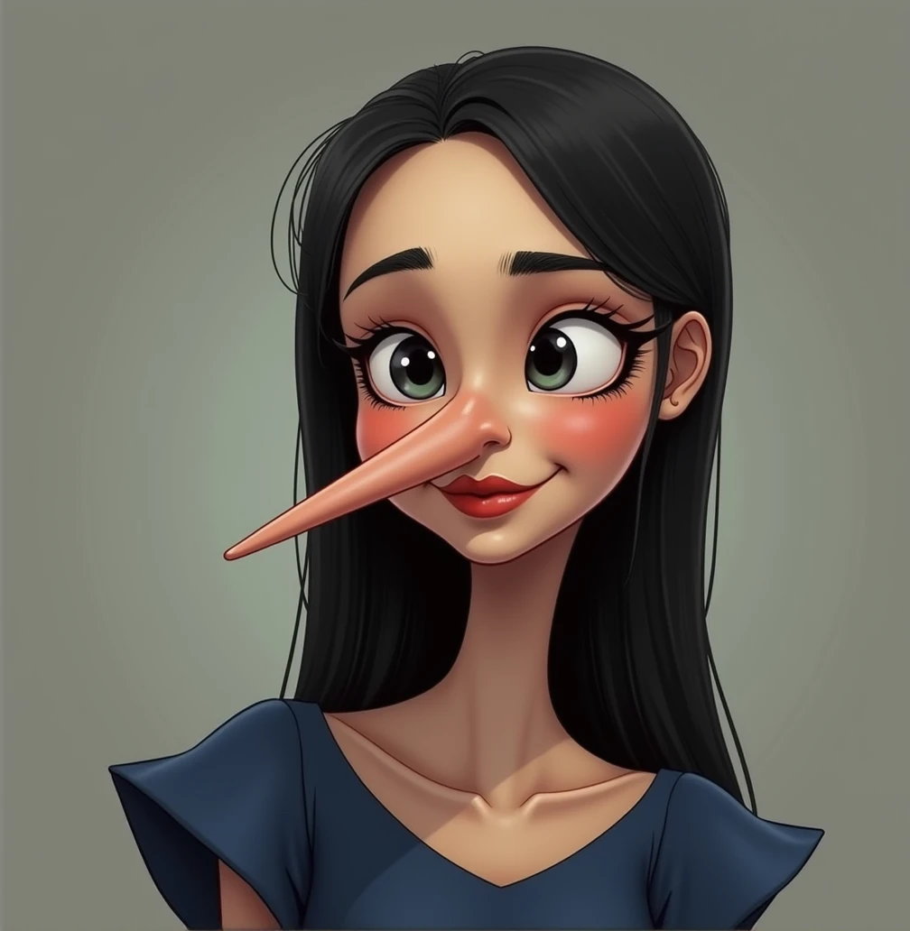 nose penis, erection, , smile, score_9, score_8_up, score_7_up,   1girl,  portrait, , , no_nose