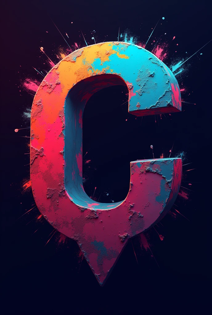 Logo with 2 letters c more aggressive and striking and more color