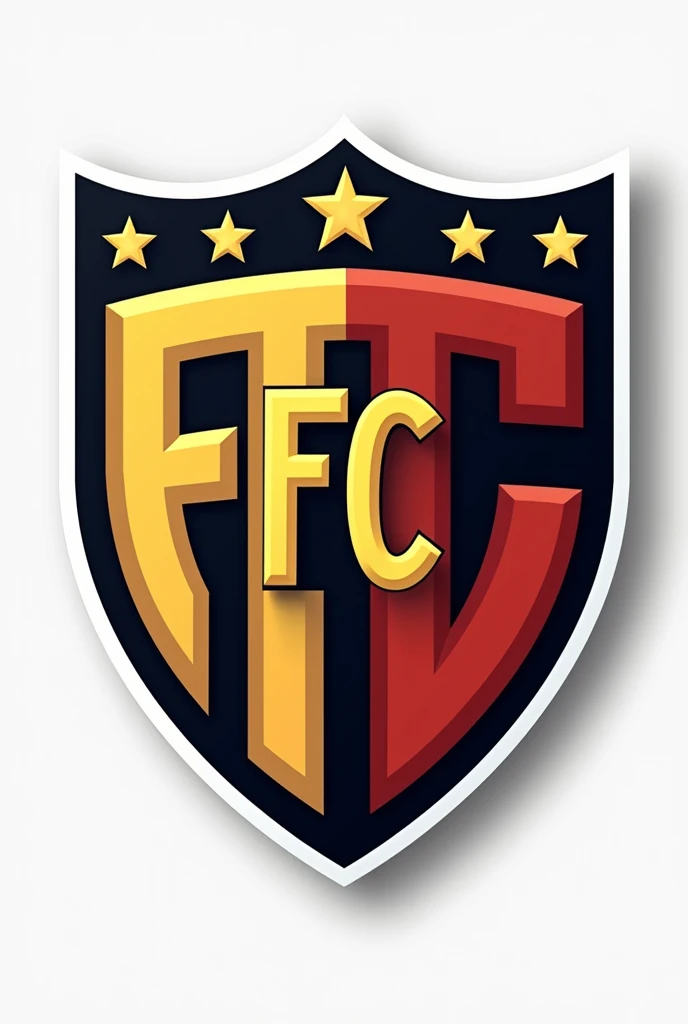 a logo of a football team that is shaped like a shield and with a title that says "panchito fc" with shadow
