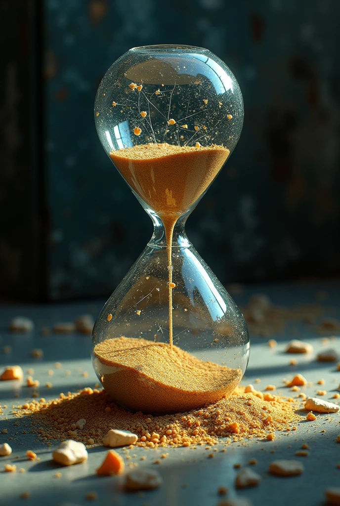 A broken hourglass