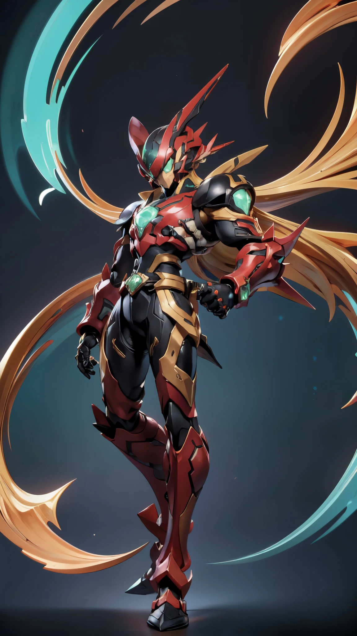 (masterpiece:1.5, best quality:1.5, extremely delicate:1.5, superhero pose:1.5), a man wearing a full-face helmet, a fantasy-style biotech armored combat suit, green eyes, (a composite layered chest armor), fully enclosed shoulder guards, matching arm and leg guards, belt of Neon circuit, (the color scheme is primarily black with green and red accents), the design balances heavy with agility, a high-tech bio-mecha armor, (Armor Concept Inspired by Kamen Rider stand on the top of a skyscraper in a futuristic sci-fi city), this character embodies a finely crafted fantasy-surreal style armored hero in anime style, exquisite and mature manga art style, (element, plasma, energy, the armor glows), ((male:1.5)), metallic, high definition, highres, ultra-detailed, ultra-fine painting, professional, perfect body proportions, golden ratio, anatomically correct, symmetrical face, extremely detailed eyes and face, high quality eyes, creativity, RAW photo, UHD, 32k, Natural light, cinematic lighting, masterpiece-anatomy-perfect