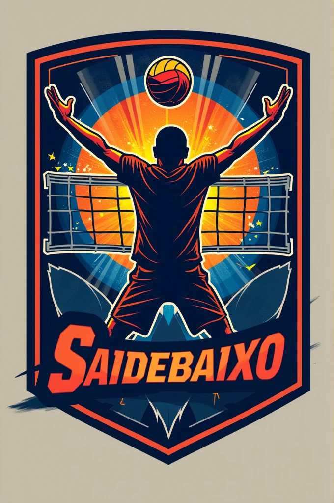 Emblem of a volleyball team called Saidebaixo