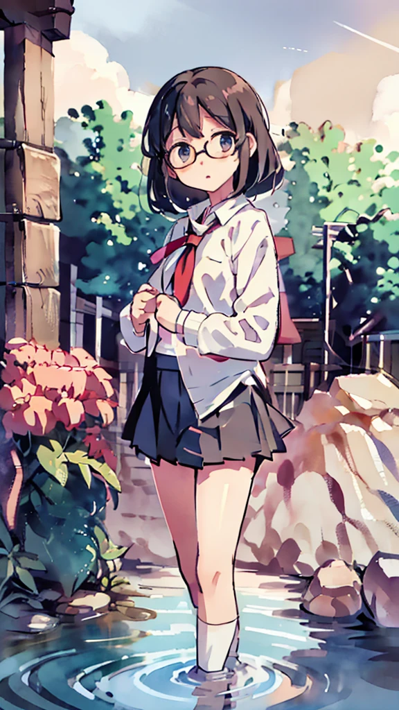 Dazzling Light、Many towers in the distance、Big Moon、metropolis、Tall buildings、Looking up at the stars、water、Midnight、Moon、Blue light、sky、sea、Nsfw、masterpiece, high quality, 4K, HDR,, Stable Diffusion prompt: schoolgirl with short、brown hair and red-framed glasses, wearing a white blouse and navy skirt, white panties visible, navy socks and brown loafers, in a state of arousal and trembling with sexual climax,simple illustration style, In a nichijou (everyday life) Setting Image generation AI model used: Stable Diffusion (eleet- model)
id: i2
