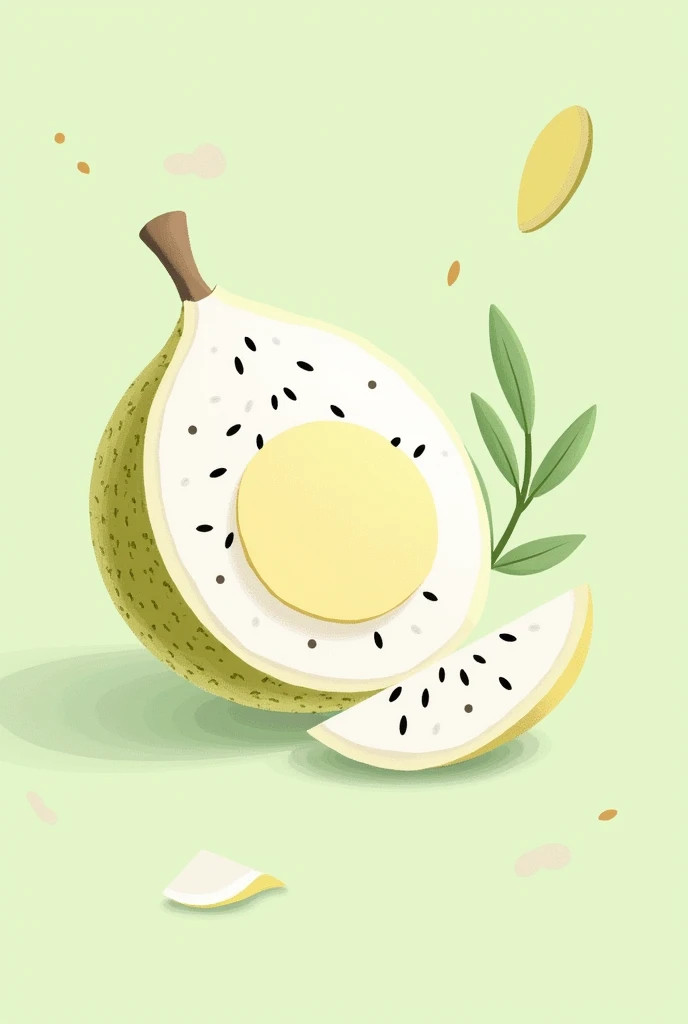 Draw or use a close-up image of a transdermal patch, Add a soft or padded texture to show comfort, Include an illustration or image of the breadfruit tree, Use soft greens, earth tones and neutral colors, Add leaves, branches or nature-related icons ,Include a short title such as " Savinatura" and highlights its benefits.