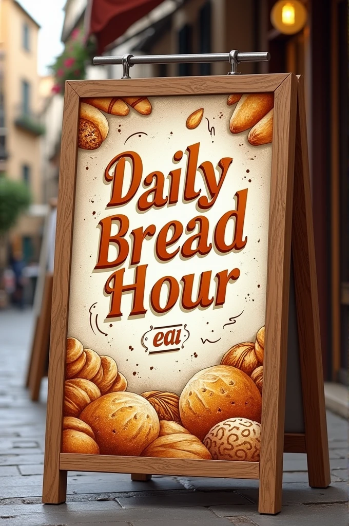 A SIGNBOARD FOR " DAILY BREAD HOUR"