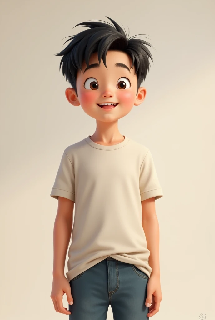 Chinese boy whit casual clothes