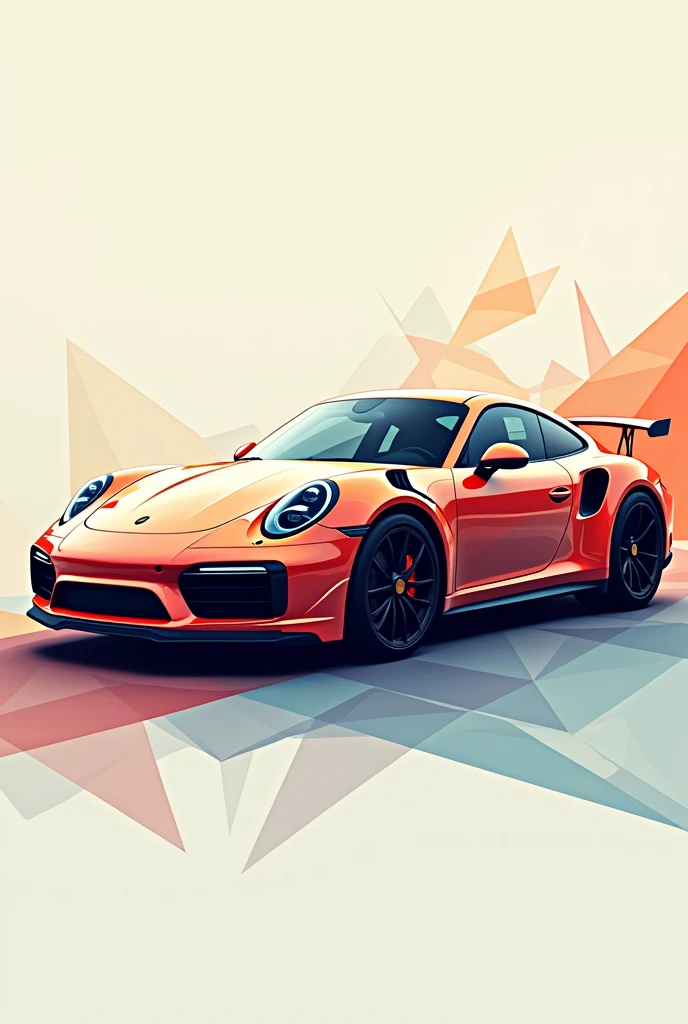 A Porsche 9 11 made of equilateral, isosceles and scalene triangles as well as acute and obtuse right triangles
