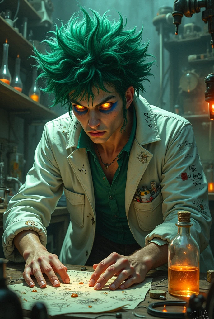 Deku as a mad scientist